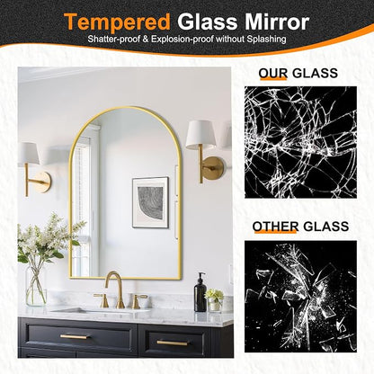 Delma Arched Bathroom Mirror, Living Room and Entryway - Image 4
