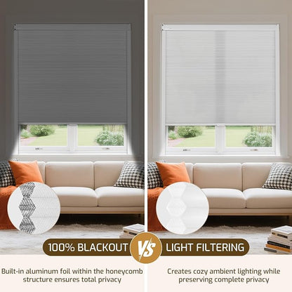 Grandekor No Drill No Tools Cordless Cellular Shades, UV Protection Privacy No - Image 7