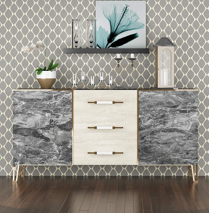 Livelynine 15.8X394 Inch Textured Concrete Wallpaper Peel and Stick Mural - Image 5