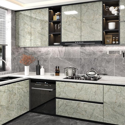 Green Marble Contact Paper for Countertops Waterproof Granite Peel and Stick - Image 5