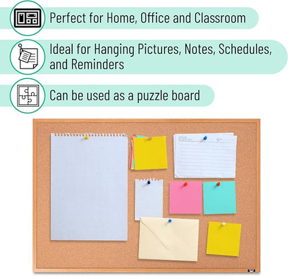 Mr. Pen- Cork Notice Board, 24 X 18 Inches, Cork Bulletin Board - Image 5