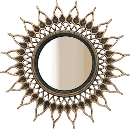 Retro Gold Mirrors for Wall Pack of 3. Round Mirrors. Decorative Mirrors.Small - Image 5