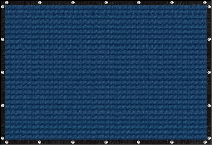 VICLLAX Shade Fabric Sun Shade Cloth with Every 2 FT Grommets for Patio Garden Pergola Cover Canopy 15x24 FT, Dark Blue