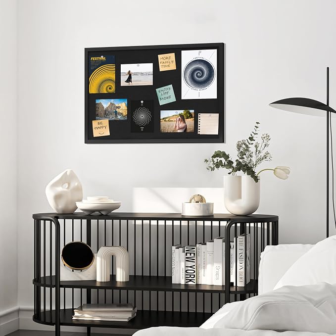 DAHAPYBOO Cork Board with Linen Black, Bulletin Board 23"x17", Corkboards - Image 7