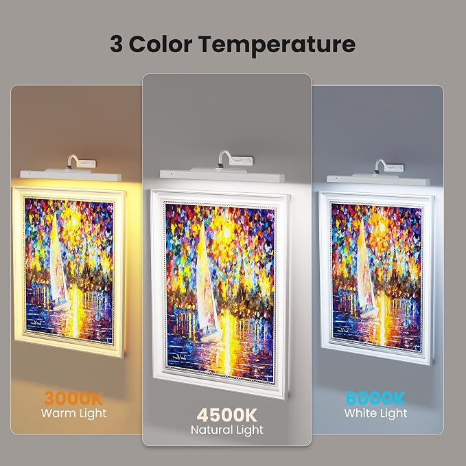 Rechargeable Picture Light for Wall Art White - Image 3