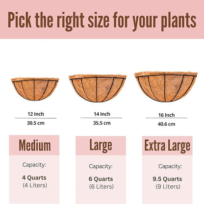 LaLaGreen Wall Planters for Outdoor Plants, 4 Pack, 12 Inch Half Round Plant - Image 4