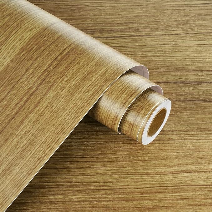 WESTICK Brown Wood Peel and Stick Wallpaper Light Wood Grain Contact Paper - Image 7