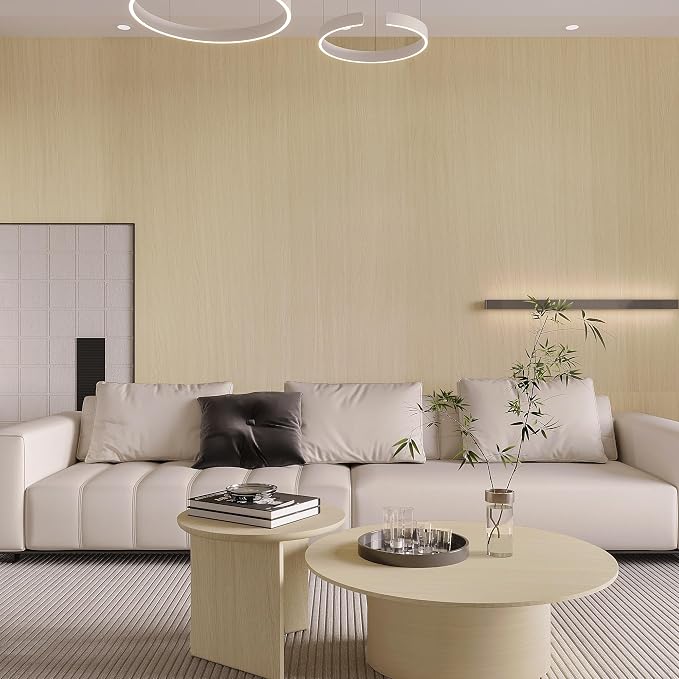 BOMENG White Oak Wood Wallpaper Light Oak Contact Paper Peel and Stick - Image 8