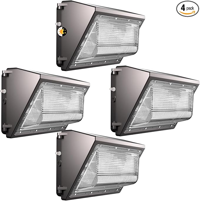 Lightdot 4Pack 100W LED Wall Pack Lights, 100-277v Dusk to Dawn by LightdotLighting