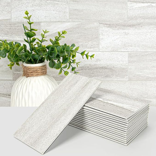 Art3d 102-Piece Faux Stone Peel and Stick Backsplash Tile, Waterproof Thick PVC by Art3d