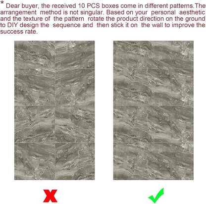 Chejiaye 22pcs Marble Peel and Stick Backsplash Waterproof Washroom Wall Panels - Image 8