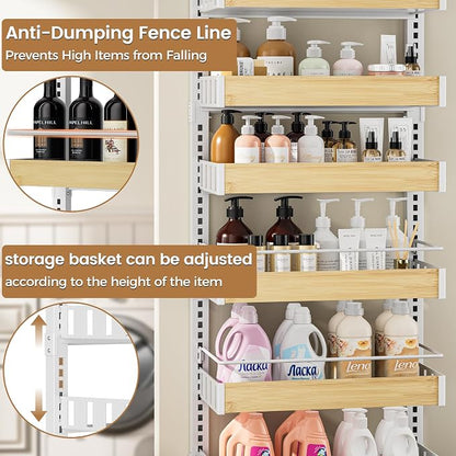 POKIPO 6 Tier Over The Door Pantry Organizer, 2-in-1 Door Hanging or Wall - Image 4