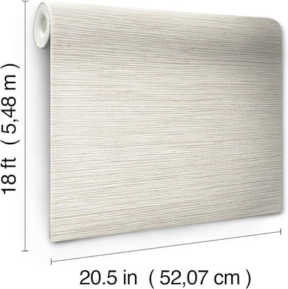RoomMates Neutral Dimensional Grasscloth Peel and Stick Wallpaper, RMK12682PLW - Image 5