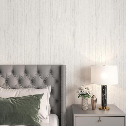 Livelynine 15.8X394 Tan Grasscloth Peel and Stick Wallpaper Textured Removable - Image 5