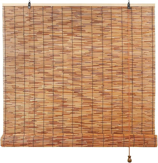 Retro Bamboo Shades 36" 47" 55" 60" 65" 72" 79" Bamboo Roll up Blinds Outdoor by Unknown