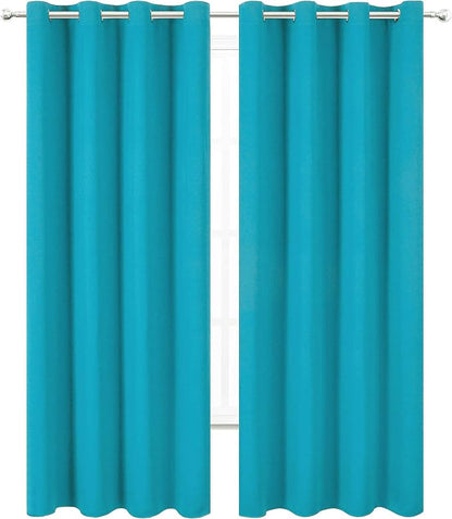 LEMOMO Teal Thermal Blackout Curtains/52 x 95 Inch/Set of 2 Panels Room - Image 2