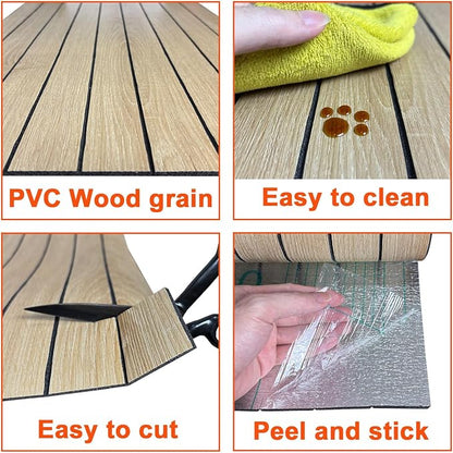 YU LI 3DH Peel and Stick PVC Slat Wall Panel 118"x15.75" Self-Adhesive Thick - Image 6