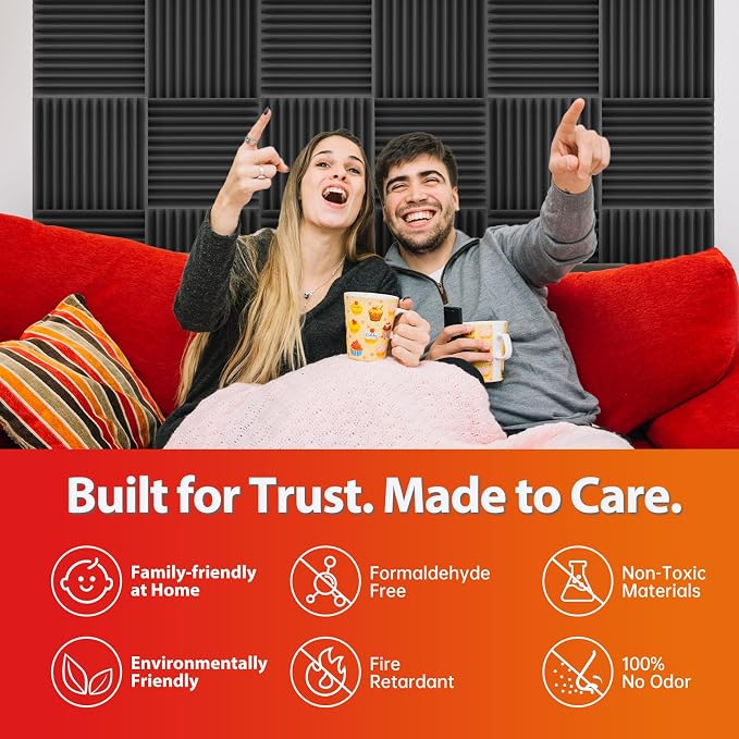 48 Pack Acoustic Panels – Sound Proof Foam Panels - Image 5