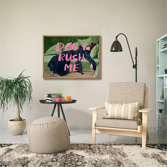 Vintage Eclectic Aesthetic Wall Art Print Don't Rush Me Altered Art Portrait - Image 2