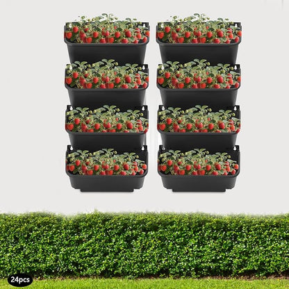Vertical Wall Planter with 24 Pots, Hanging Garden Plant Flowerpot Holder - Image 6
