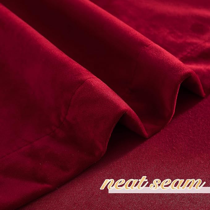 NICETOWN Christmas Red Velvet Curtains and Drapes - Image 6