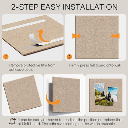 MaxGear Large Cork Board for Wall 36" x 24", Tan Bulletin Board, 6 Pack Felt - Image 5