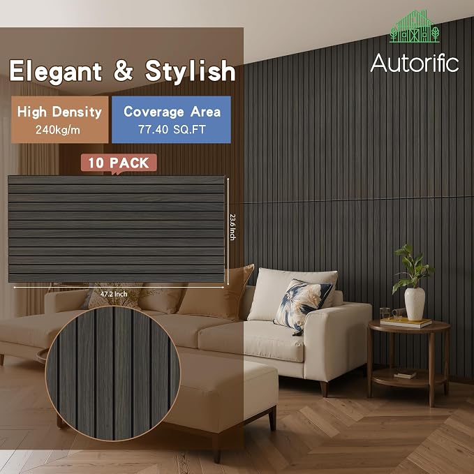 Wood Veneer Acoustic Panels, 4 Pack 47.2”x23.6” Sound Panels, Decorative Large - Image 4