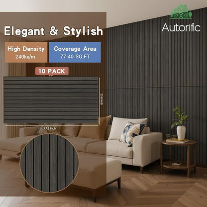 Wood Veneer Acoustic Panels, 4 Pack 47.2”x23.6” Sound Panels, Decorative Large - Image 4