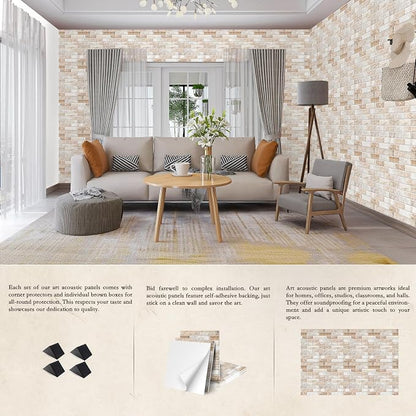 JBER Art Acoustic Panels, 48×32 Inches Acoustical Wall Panels, Sound Absorbing - Image 5