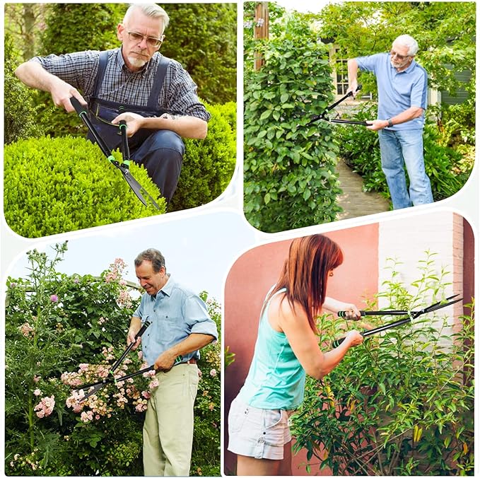 Hedge Shears Heavy Duty Hedge Clippers with Shock Absorbing Bumpers Ideal Hedge Clippers for Gardening Pruning Shaping Shrubs and Decorative Plants Garden Hedge Shears for Effortless Trimming