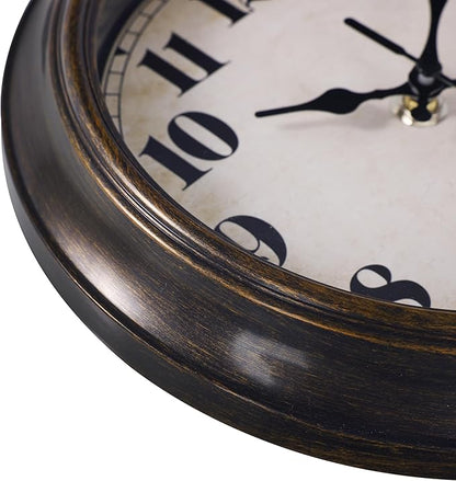Yoiolclc Vintage Wall Clock 8 Inch Retro Silent Small Wall Clocks Battery - Image 4