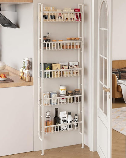 UMDONX Behind The Door Bathroom Shelf Narrow 5-Tier, Space-Saving Slim Storage - Image 8