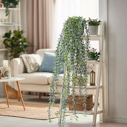 Artificial Hanging Plant 2 Pcs Faux Plant Ivy Vine Faux Eucalyptus Vines Fake - Image 6