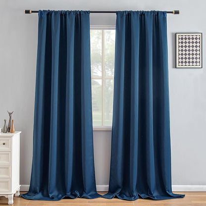 IGEMAEVE Blackout Curtains 96 Inch Length 2 Panels Set, Rod Pocket Energy by IGEMAEVE