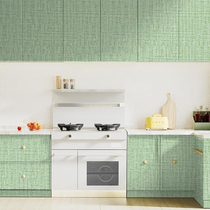 TANONE Contact Paper Peel and Stick, Grasscloth Green Wallpaper Self Adhesive - Image 6