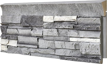 Faux Stone Wall Ledger Artisan Hand Painted Decorative Wall Trim - Image 3