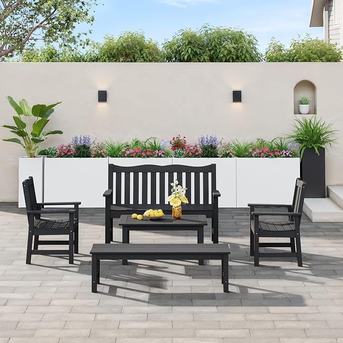 Stoog 38" Large Planters for Outdoor Plants Set of 2, All-Weather Rectangular Metal Planter Box with Removable Insert Shelf, Ideal for Plants, Flowers, Vegetables, Garden, White