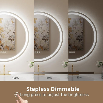LOVESPEJO 36" Round LED Bathroom Mirror - Image 3