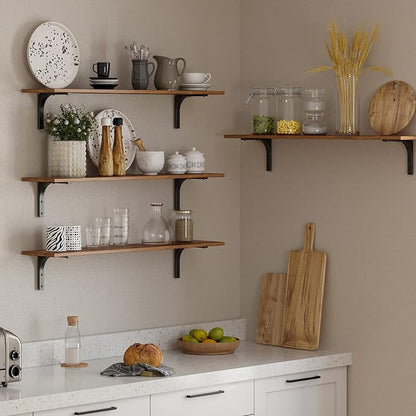 DINZI LVJ Long Wall Shelves, 39.4Inch Wall Mounted Shelves Set of 2, Extra - Image 8