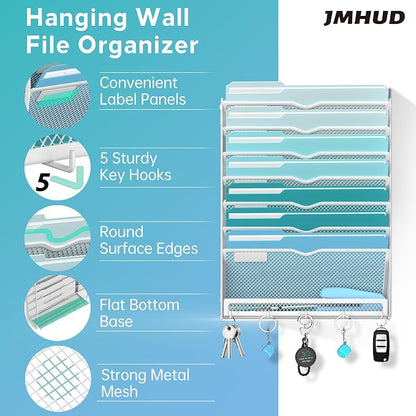 8-Tier Hanging Wall File Organizer - Image 3