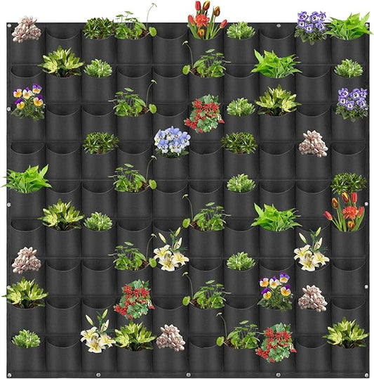 Hanging Planting Grow Bags, 90 Pockets Wall Planter Wall Mounted Grow Bag by LITLANDSTAR