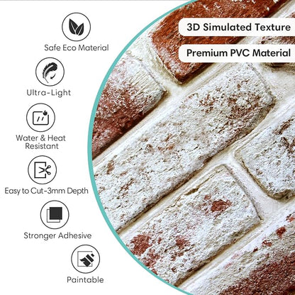 Commomy Faux Brick 3D Wall Panels - Image 3
