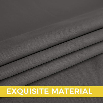 NICETOWN Room Darkening Draperies Curtains Panels, 2 Panels Grey W52 x L84 - Image 5