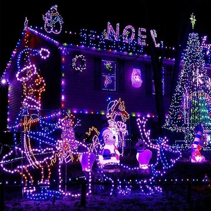 100ft LED Rope Lights Outdoor, 720 LED Connectable and Flexible Tube Lights with 8 Modes, Waterproof LED Rope Lighting for Garden, Patio, Pool, Bedroom, Party, Indoor Outdoor Decoration (Purple)