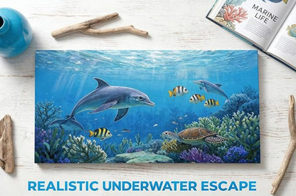 Ardemy Ocean Life Wall Art 40"x20" Picture, Waterproof Canvas Print - Image 2