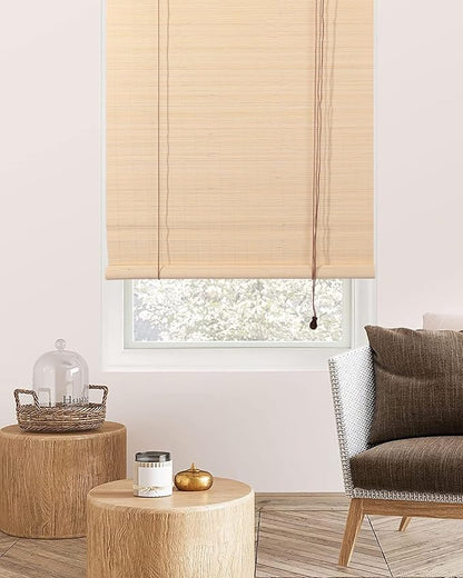 FoundGo Retro Bamboo Blinds 35" W x 72" H Bamboo Roman Shades Light Filtering - Image 7