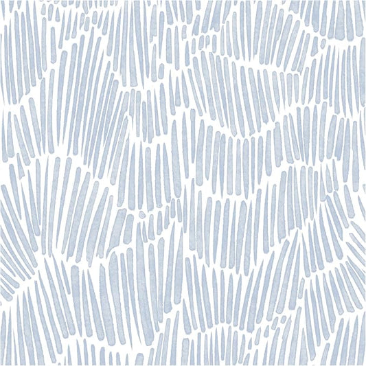 Theper Blue Wallpaper Peel and Stick Modern 17.3"×197" Boho Striped Wall Paper by Theper