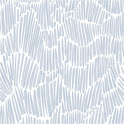 Theper Blue Wallpaper 17.3"×393" Modern Striped Peel and Stick Wallpaper Boho by Theper