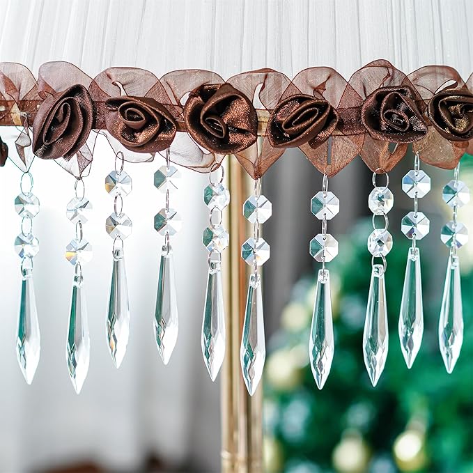 H&D 10pcs 63mm Chandelier Crystals Ornament - Clear Crystal Chandelier Prisms Icicle Drop Pendants