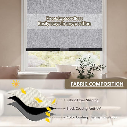 SUNOFF Cordless Blackout Roller Shades Blinds - Image 5